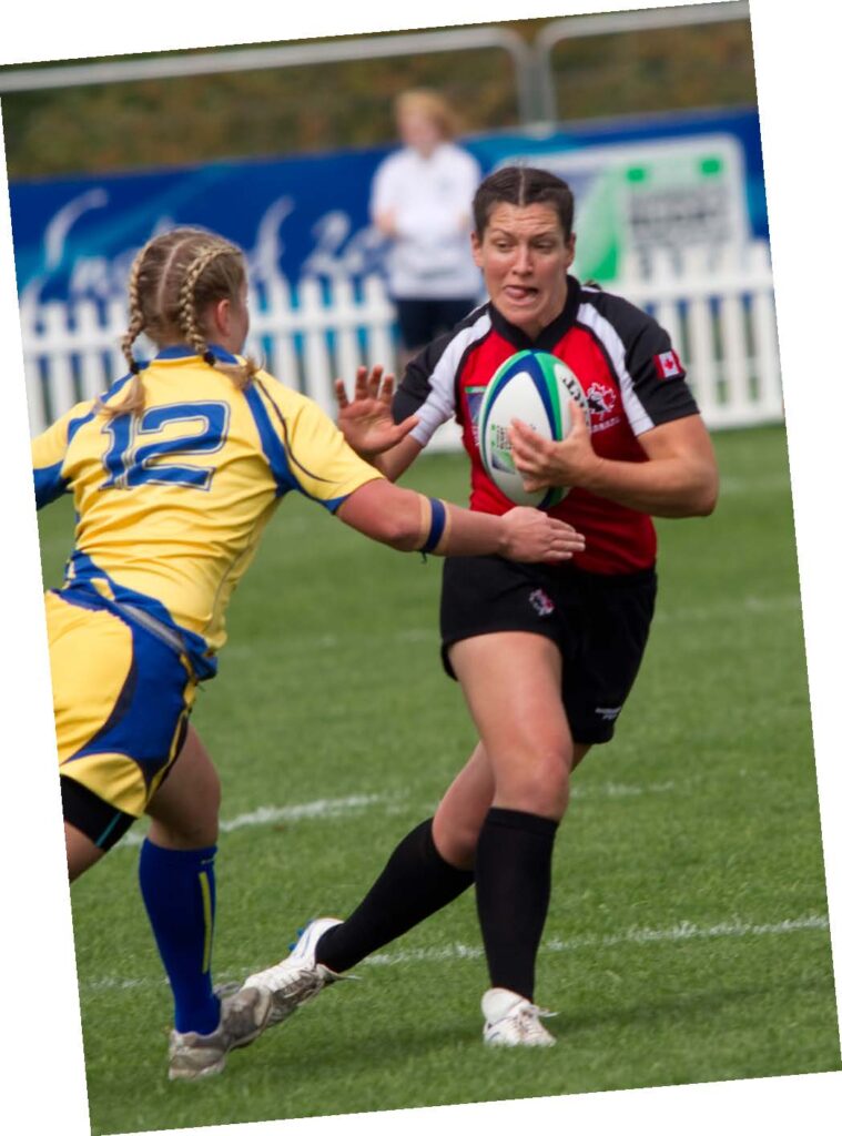 Anna Schnell (2014) of the Burnaby Lake Rugby Club